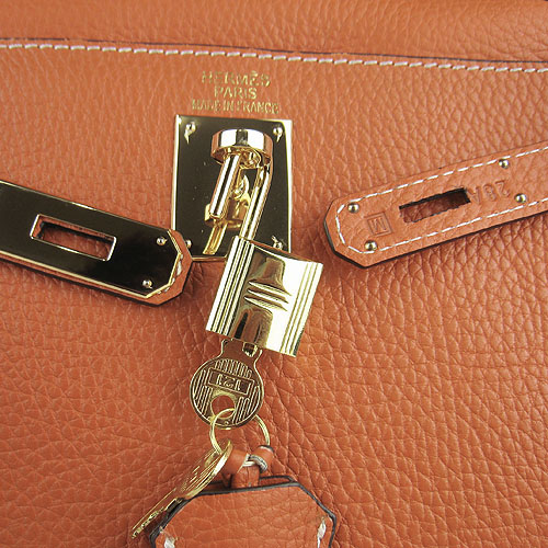 7A Replica Hermes Kelly 32cm Togo Leather Bag Orange 6108 - Click Image to Close